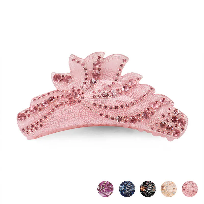 

Fashion Rhinestones Hair Claw Clip for Women Girls Popular Hair Accessory Ornament Jewelry, Ponytail Holder for Office Career