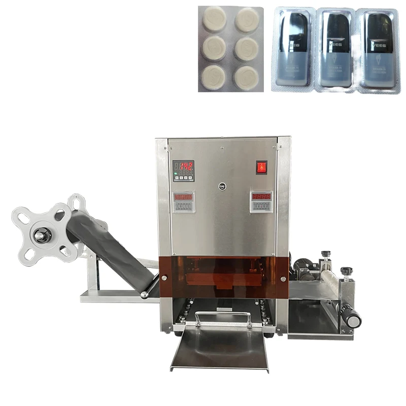 Semi-Automatic Mini Blister Packing Machine, Electric Tablet and Chewing Gum Packaging Equipment