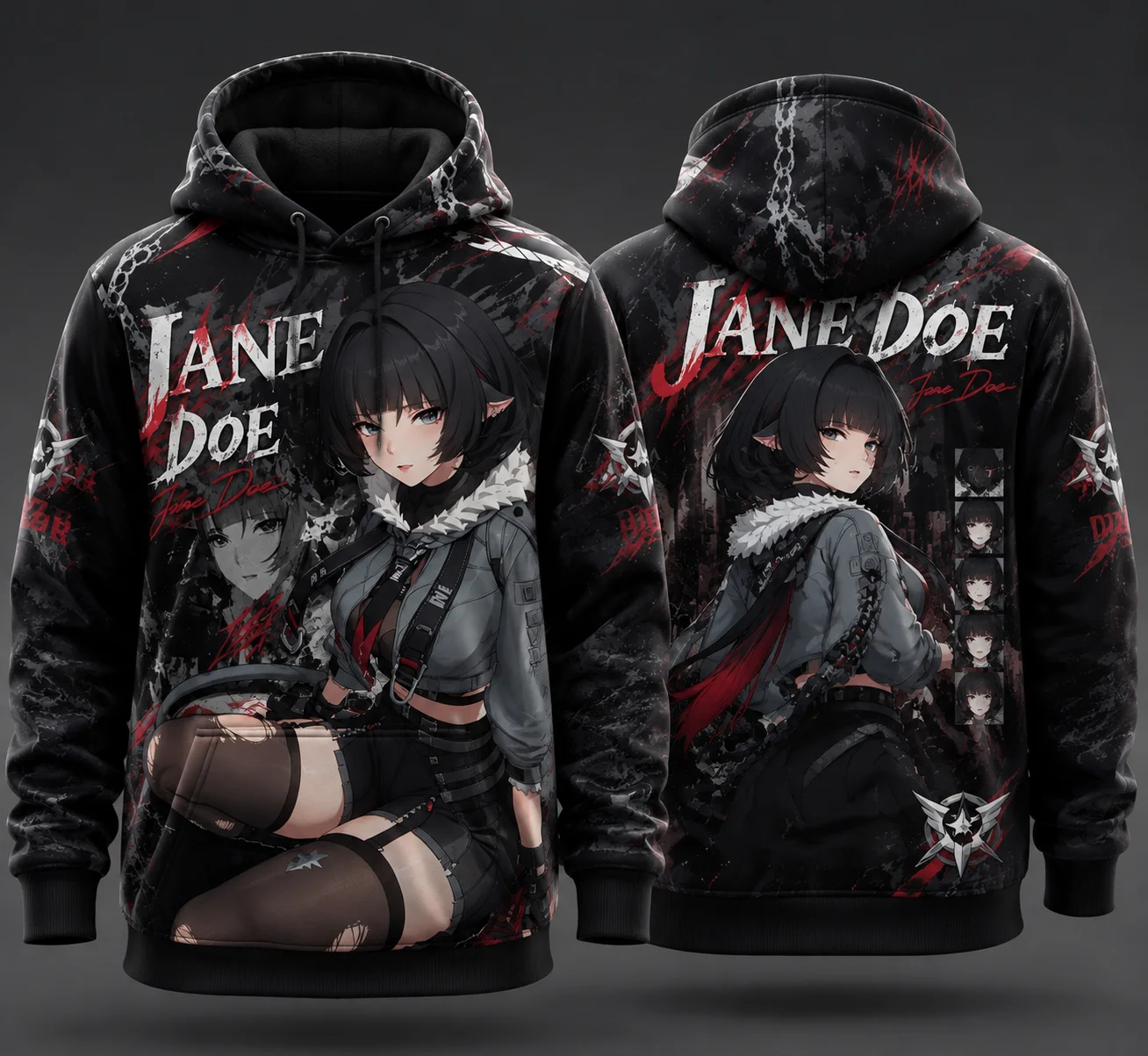 Jane Doe 3D Full‑Print Hoodie, Zenless Zone Zero Game Merch, Unisex Street Fashion Casual Pullover Sweatshirt For Anime Fans