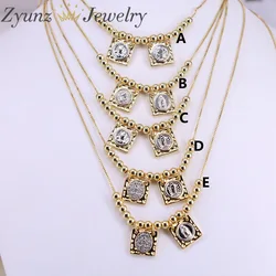 5PCS, Holy Jesus Virgin Mary Necklace Women 2022 Copper Pendant Choker Neck For Religious Jewelry