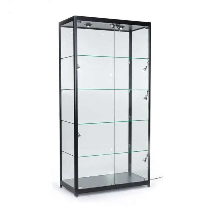 Custom. Sliding By Jewelry Showcase Display Glass Display Cabinets Cabinet Store For Bag With Lights