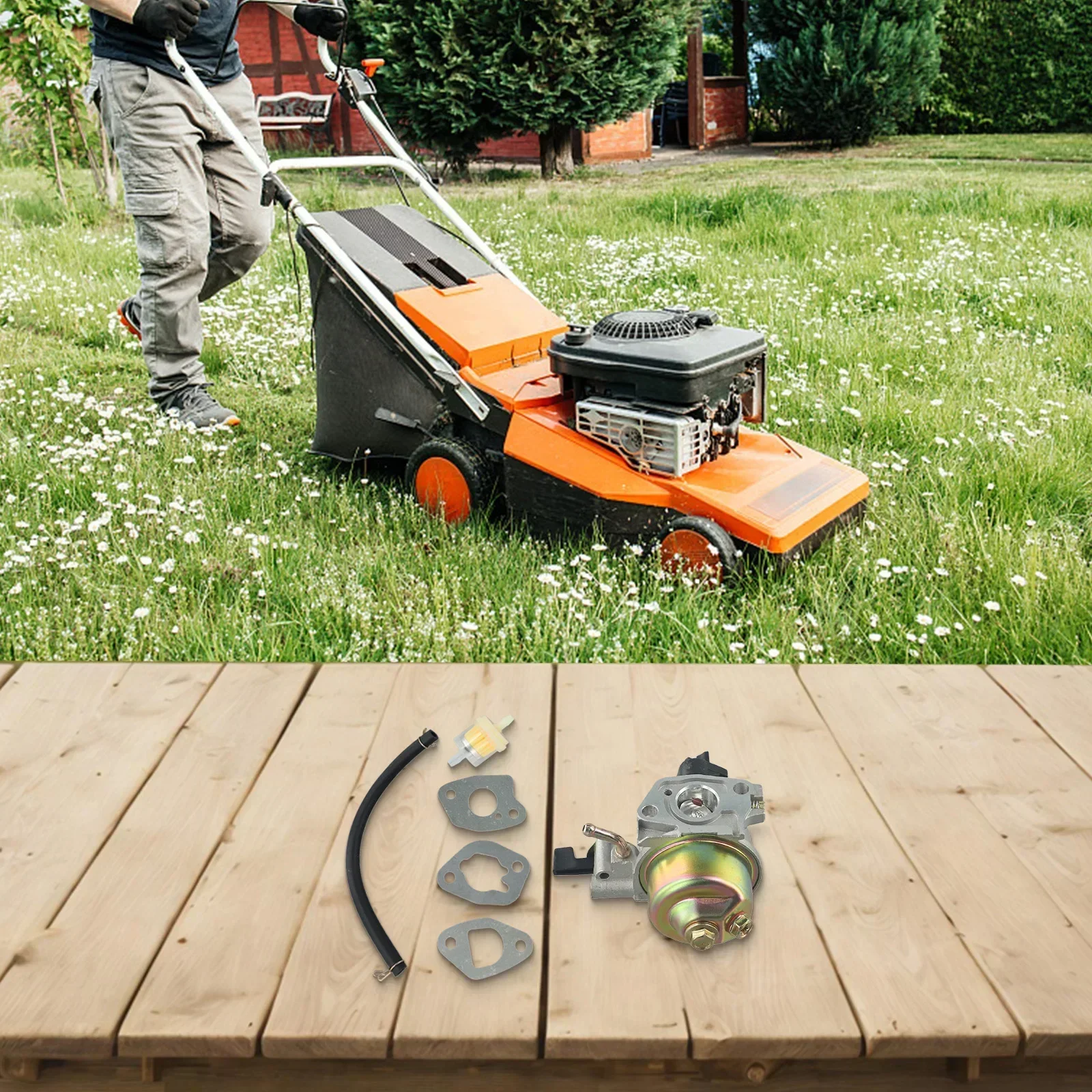 

Высококачественные материалы Карбюратор для обслуживания газонокосилки для газонокосилки Набор прокладок карбюратора Надежная фильтрация топлива