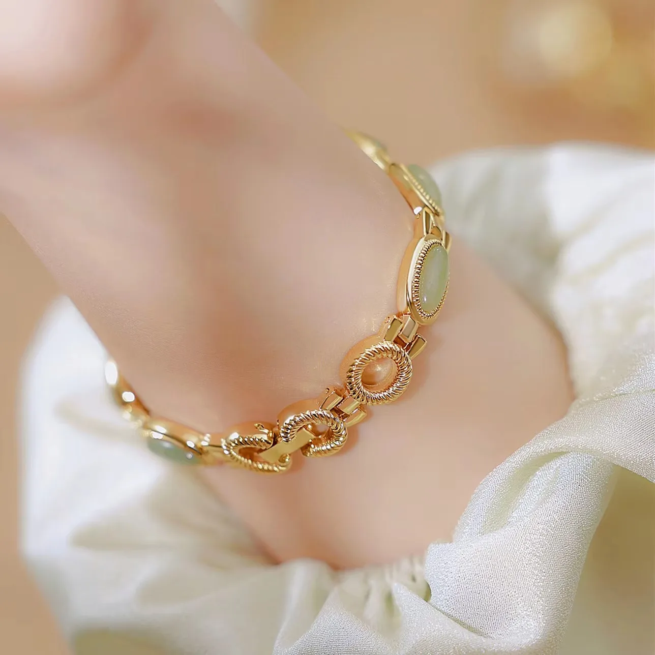 UTHAI W006 Orologio da donna alla moda per il tempo libero, orologio da polso di alta qualità in giada Hotan naturale, orologio di lusso, orologi da donna