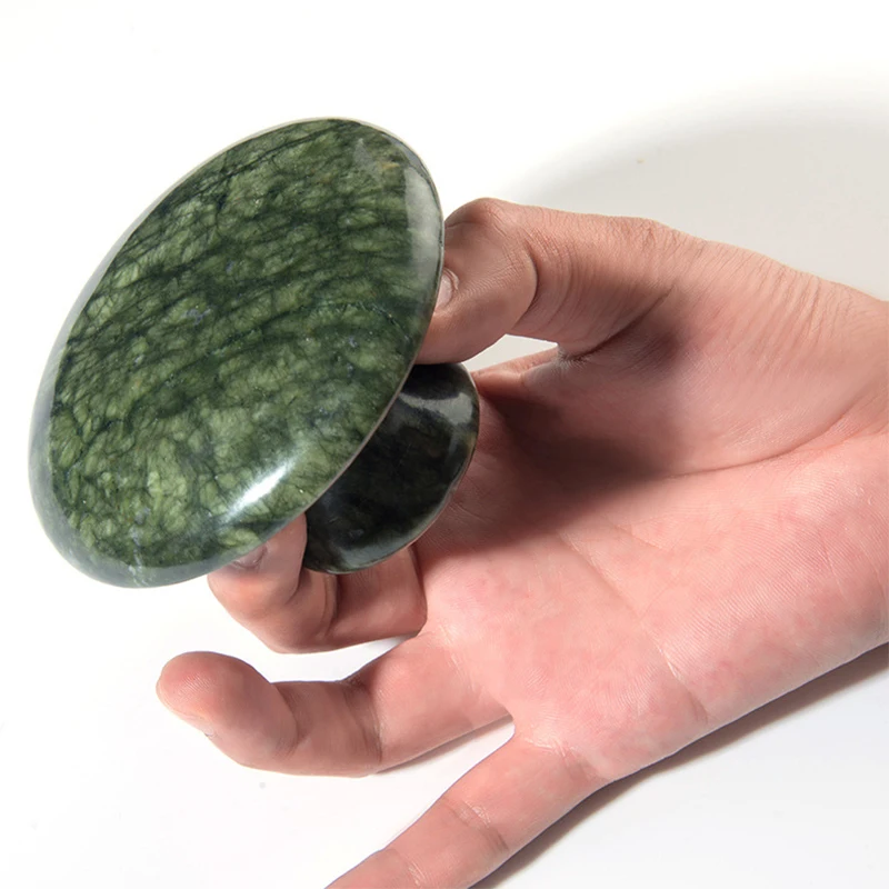 Natural Jade Large Mushroom Shaped Massager Ciu Jade Scraping Beauty Gouache Scraper Beauty Gua Sha Massage Stone