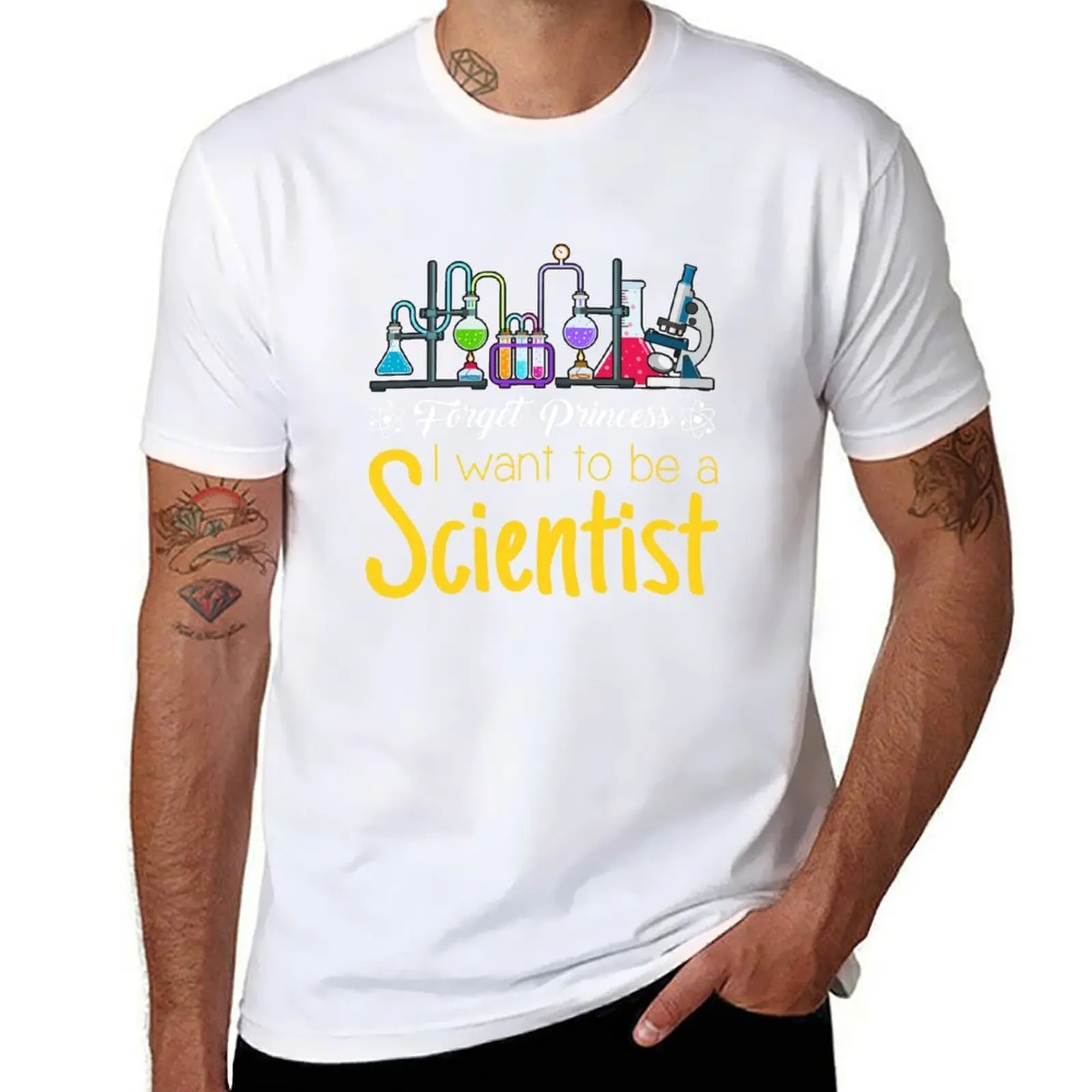 Olvídate de la princesa, quiero ser un científico, camiseta de algodón, paquete de camisetas para hombre, camiseta de diseñador