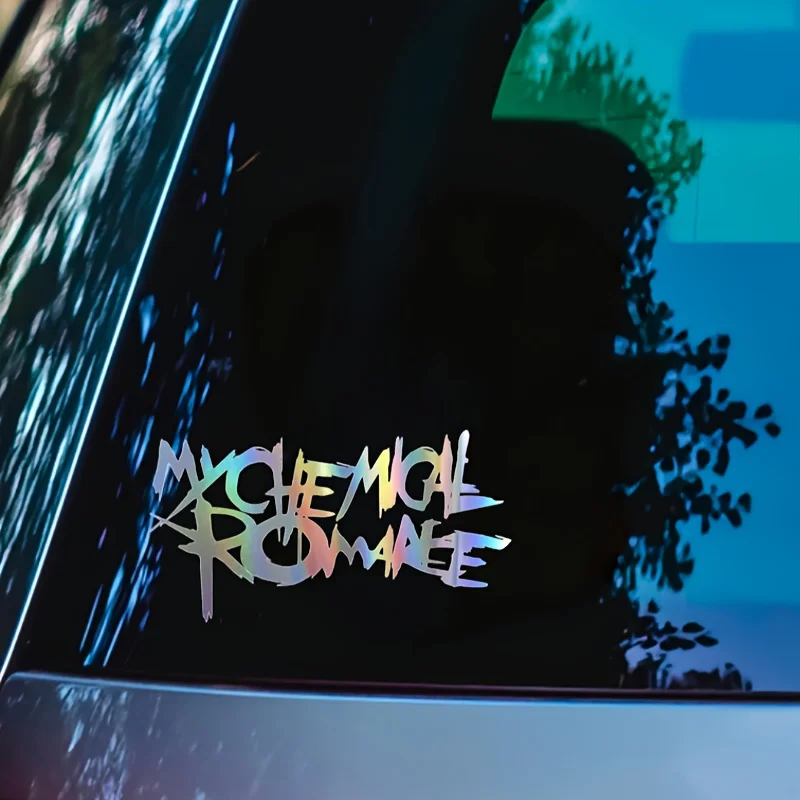 

1PC "My Chemical Romance" Band Logo Sticker, Perfect for Car Windows, Laptop Covers, Helmet Surfaces for Rock Fans