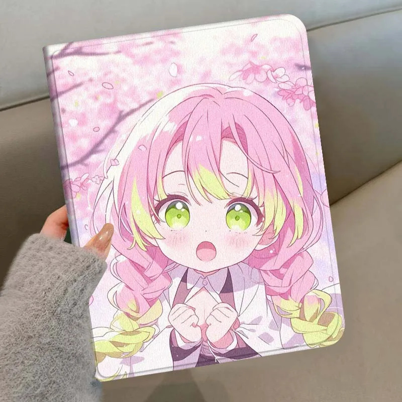 Cartoon Pink Green Hair Girl Soft For Samsung Galaxy Tab S11 S10 S9 S8 S7 S6 A9 A8 A11 Lite FE Plus Pen Tray Tablet Case