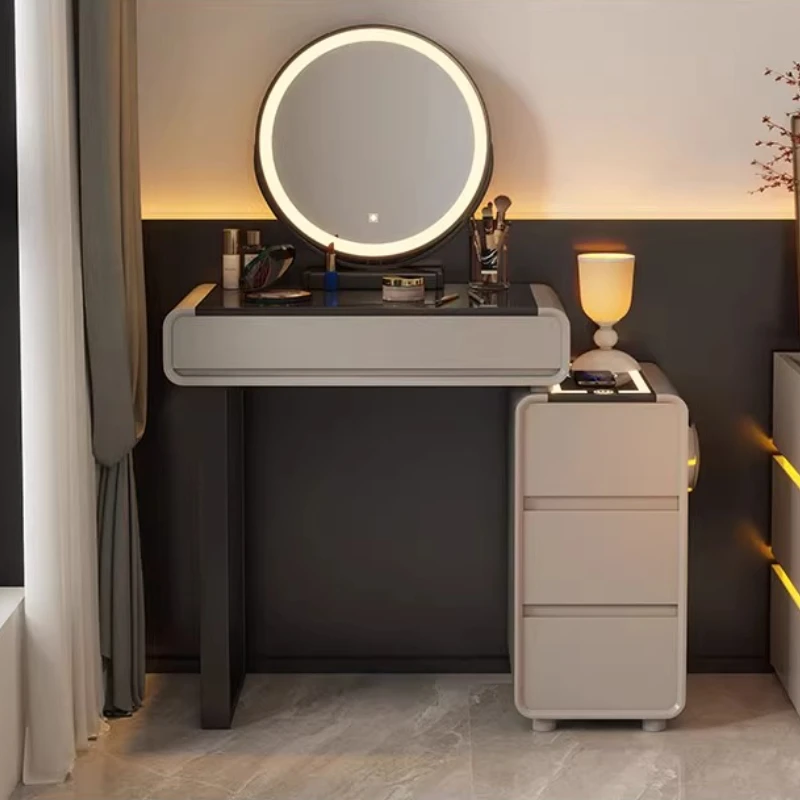 

Bedroom dresser Nordic light luxury makeup table smart storage cabinet vanity Dressing table Makeup vanitys makeup desk dressers