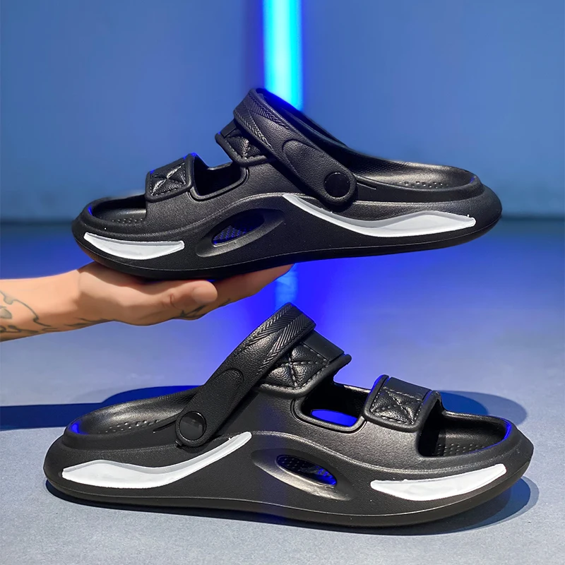 

Мужские противоскользящие сандалии на толстой подошве из ЭВА, легкие, удобные, прочные, идеально подходят для использования в помещении и на открытом воздухе, доступны несколько цветов