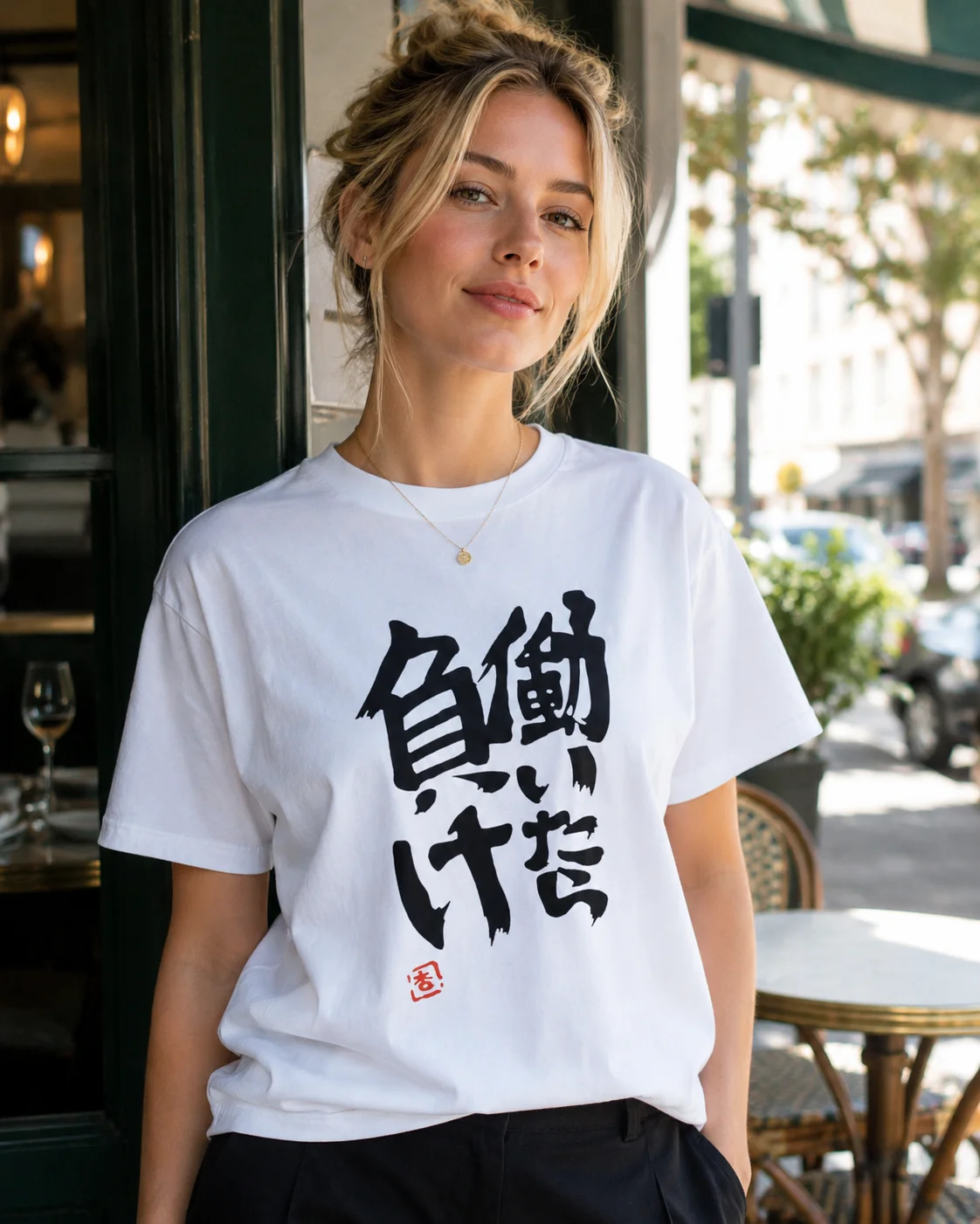 Anime Futaba Anzu Same Print T Shirt Chinese Word Cosplay Style T Shirts Fashion Harajuku Kawaii T-shirt  Y2K Clothing