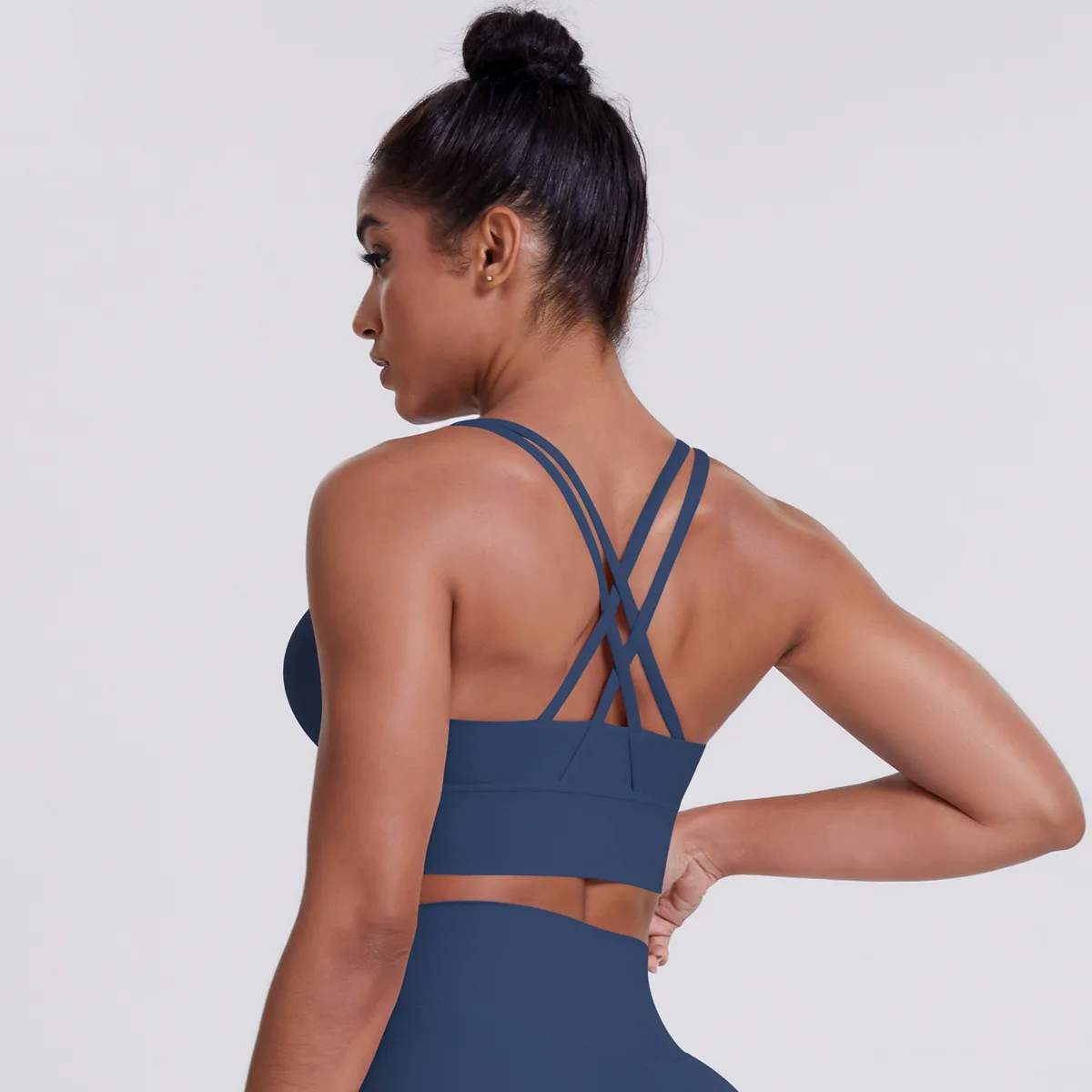 Women Back Cross Strap Sports Bra Tank Top Push Up Running Sexy Sport Bra Breathable Soft Fitness Underwear Women's Yoga Bra