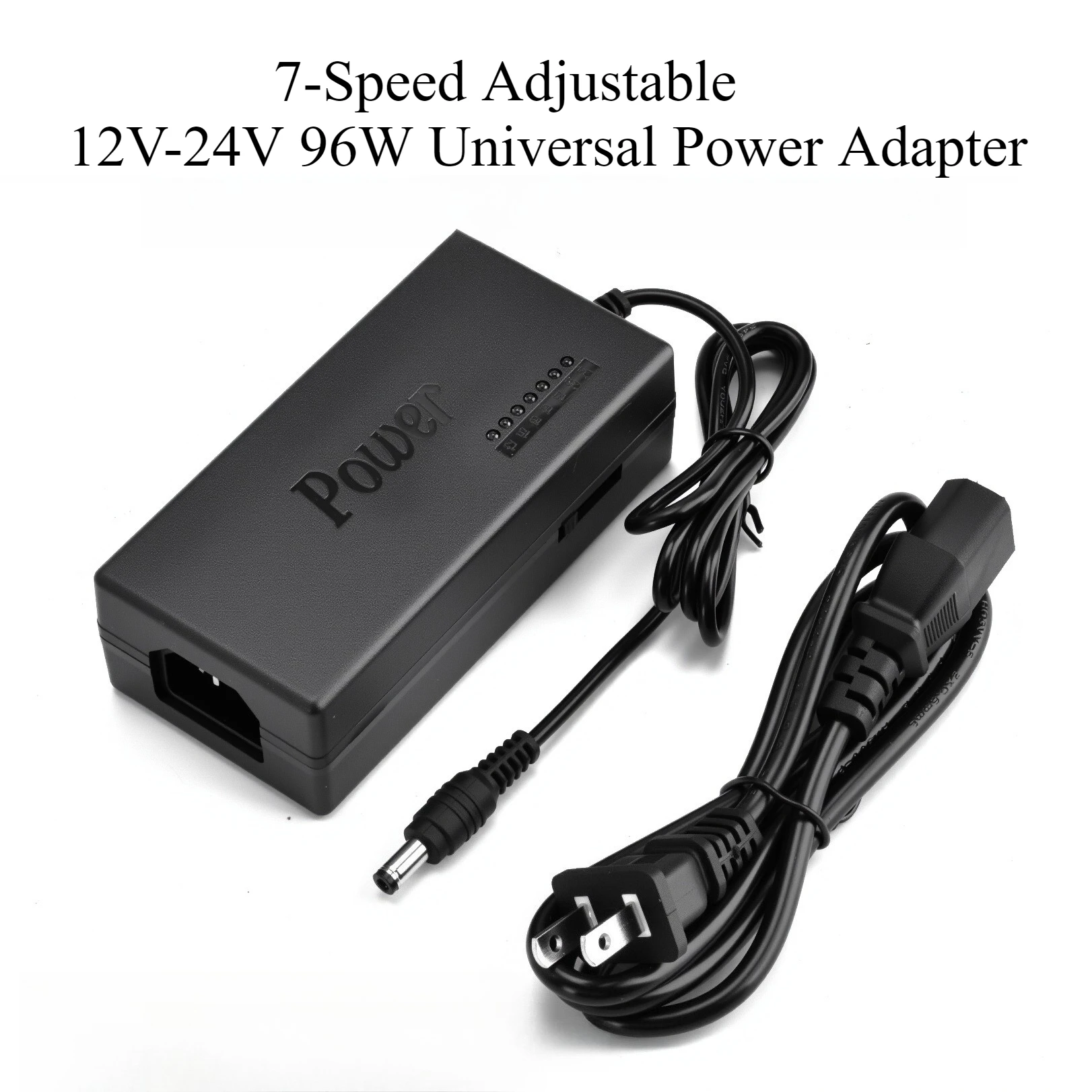 

DC 96W 12V/15V/16V/18V/19V/20V/24V 4/5A 7 Speed Adjustable Universal Power Adapter Charger for Power Tool US /EUPlug