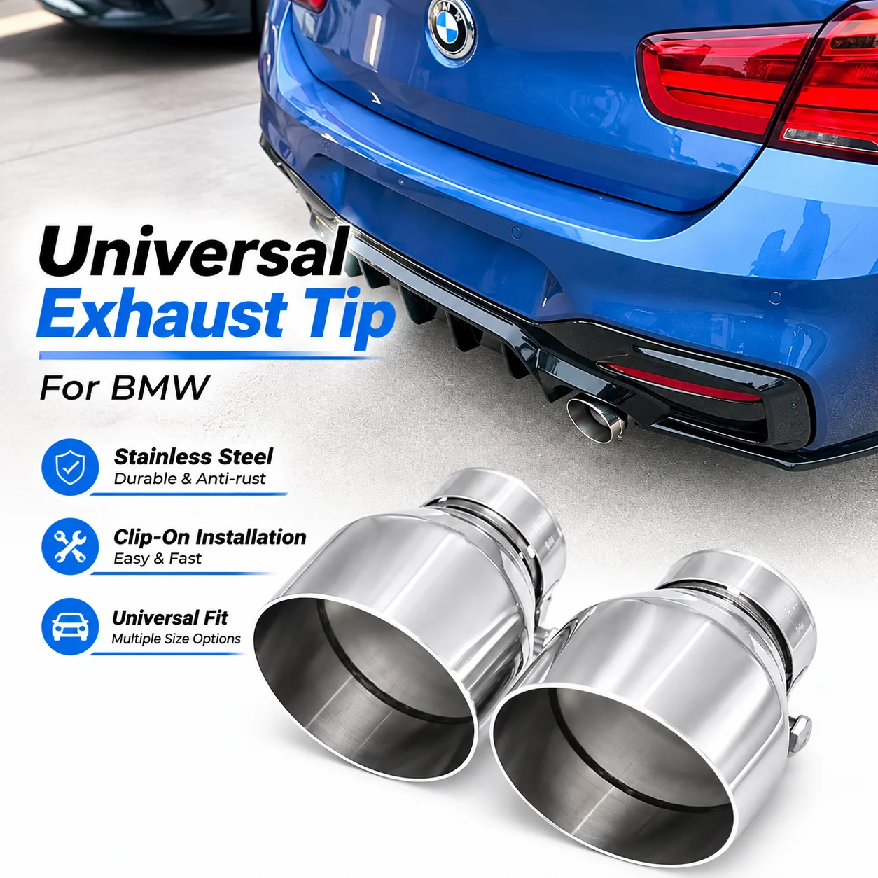 Exhaust Tips For BMW F22 F23 M235i M240i F20 F21 M135i M140i F30 F31 335i 340i F32 F33 F36 435i 440i Muffler M3 M4 Nozzle