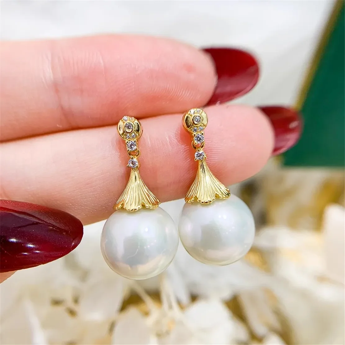 925 Stamped Alloy Gold Plating Pearl Earrings Setting DIY Jewelry Findings, Craft Supplies Handmade Earrings Accessory No Pearl