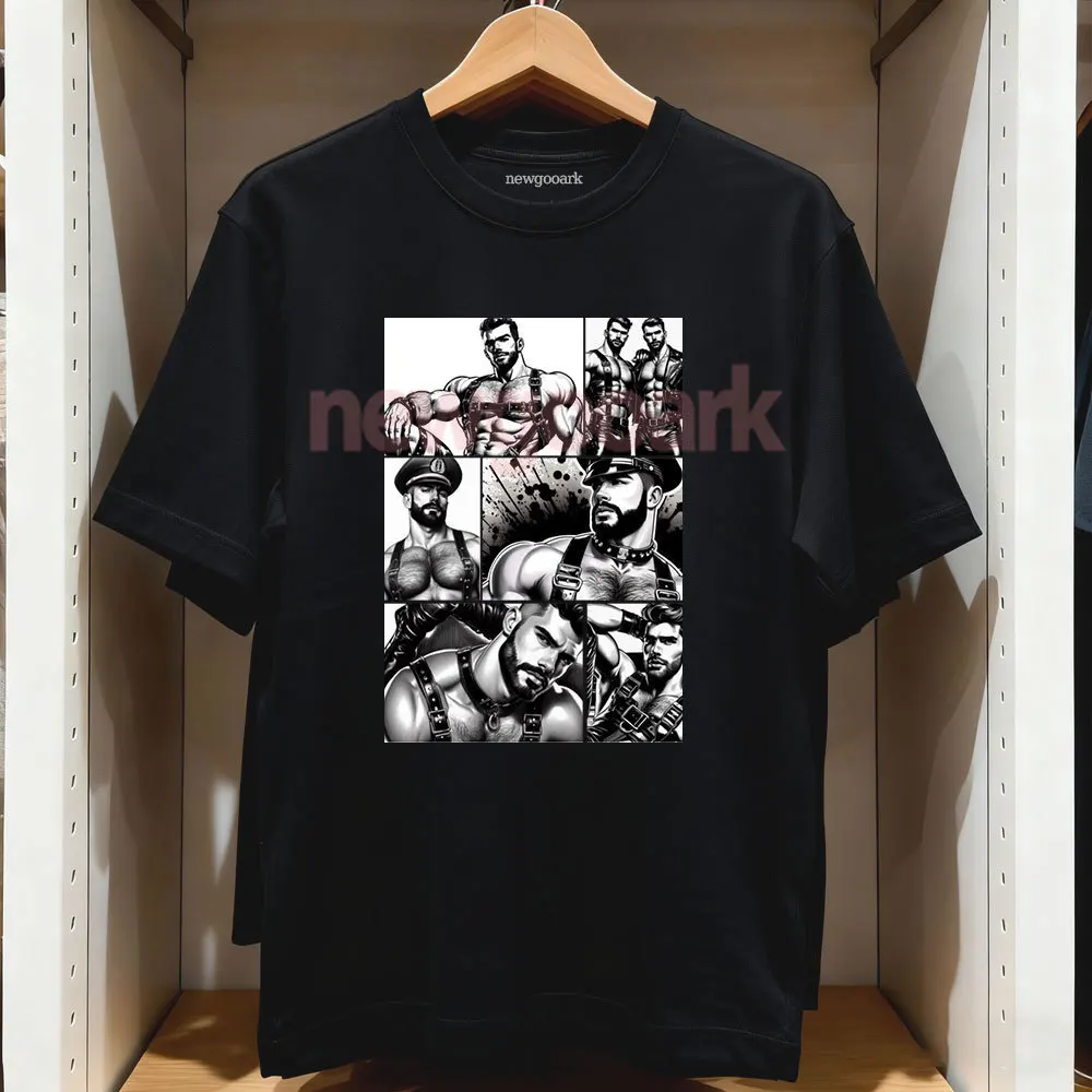 Tom of Finland LGBT Gay Pride T Shirt Woman Man Casual Cotton Graphic T Shirts Creative Streetwear Tee Short-sleev Camisetas
