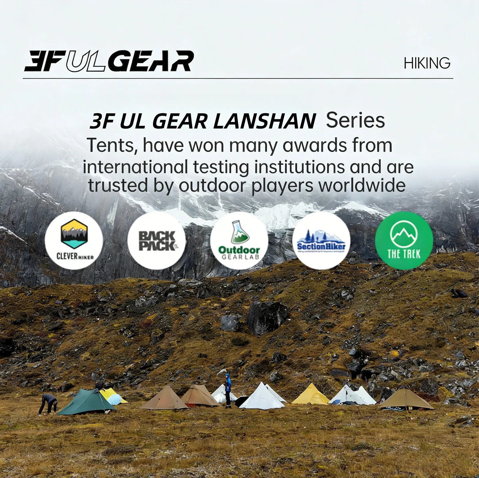 3F UL GEAR 2026 LAN SHAN2,2-Person Camping Mosquito repellent Tent 3-4-Season 15D Silnylon Ultralight Outdoor Hiking Double Laye view 6