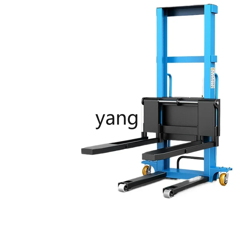 

YJQ truck forklift electric stack height hydraulic handling small mobile lift manual unloading