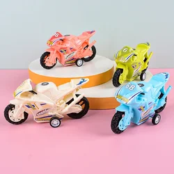 Children's Toy Car Pull Back Solid Color Motorcycle Boy Motorcycle Model Ornaments Kindergarten Toys