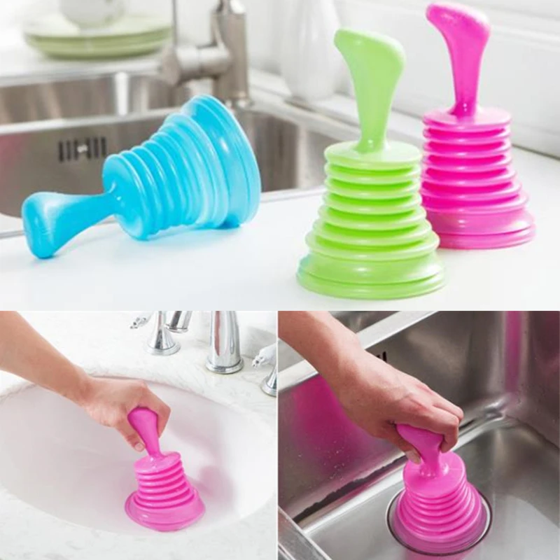 1PC Family Sink Drain Pipeline Dredger Cup Piston Cleaners Suction Toilet Brush Cups Plunger