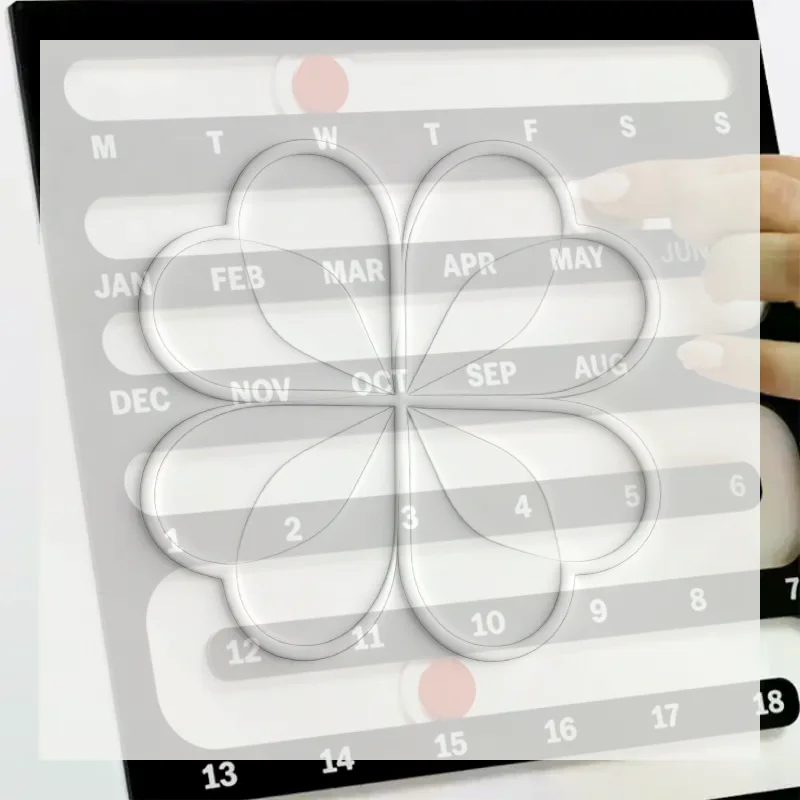 2027 Calendar Minimalist Desktop Perpetual Calendar With Reusable Sliding Markers Perfect For Home Office Desk Room Decoration