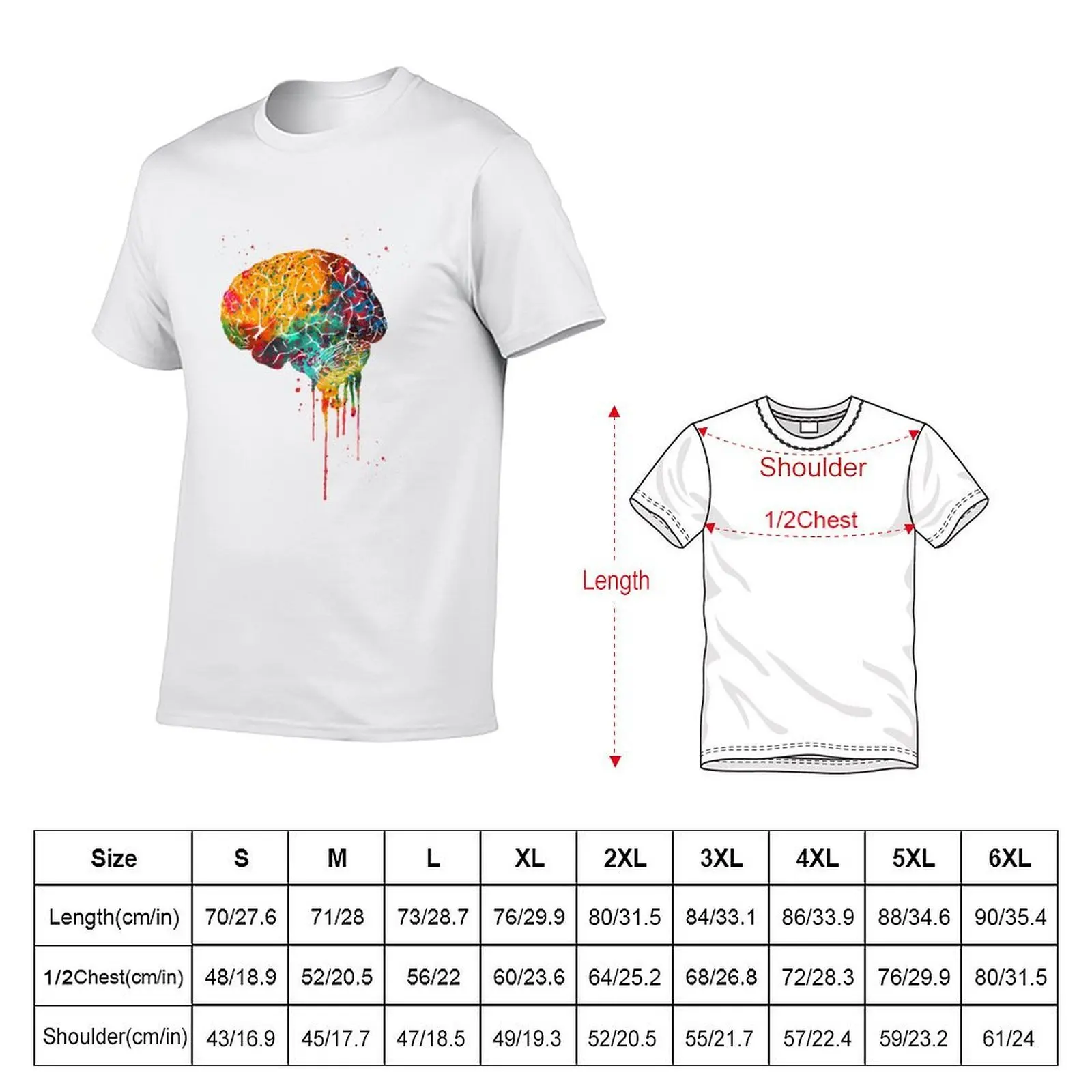 Human Brain T-Shirt t shirt man designer man t shirts for men T-Shirt