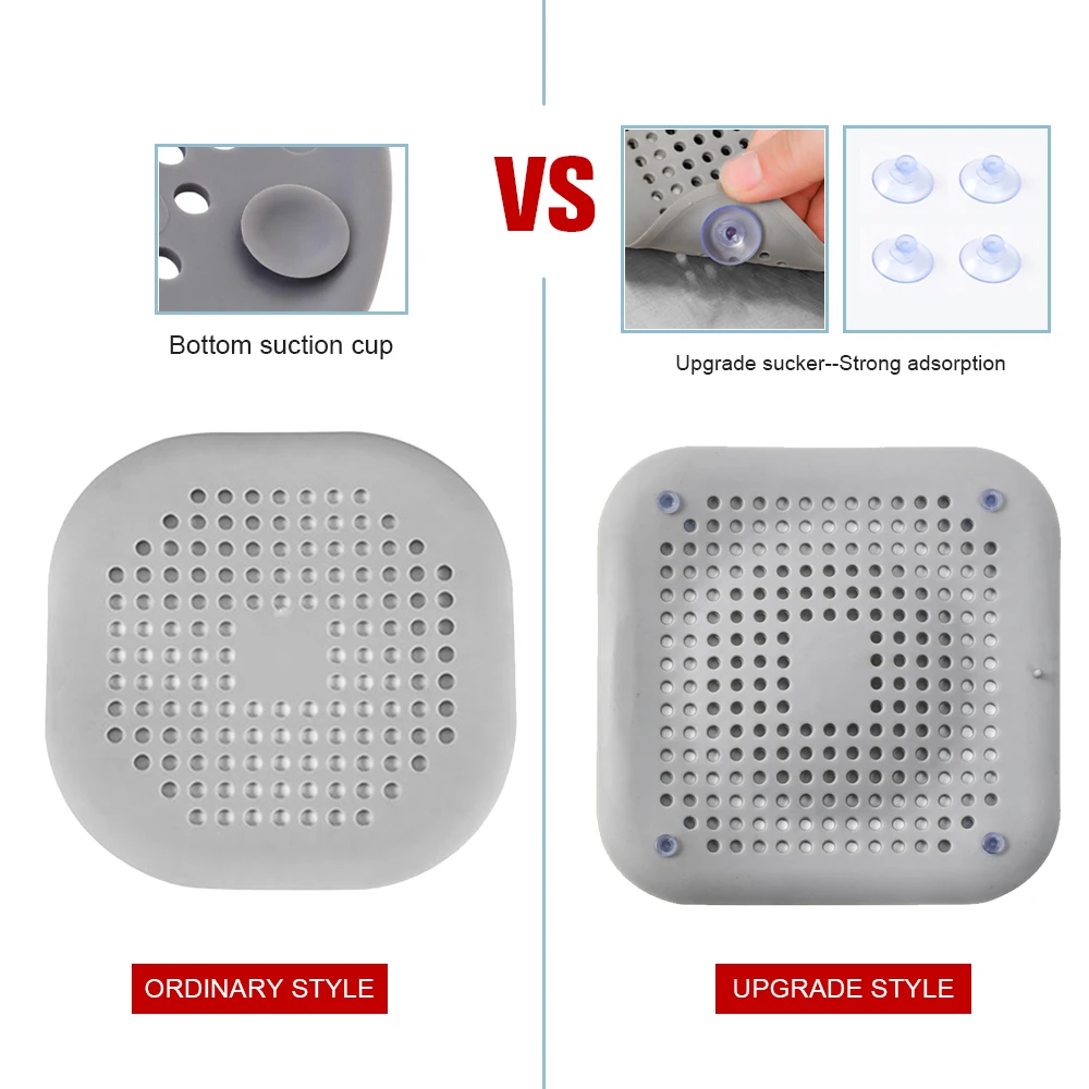Sink Strainer Shower Drain Plug Hair Catcher Bathtub Shower Kitchen Sink Sewer Hair Filter Screen Silicone Bathroom Accessories image 5