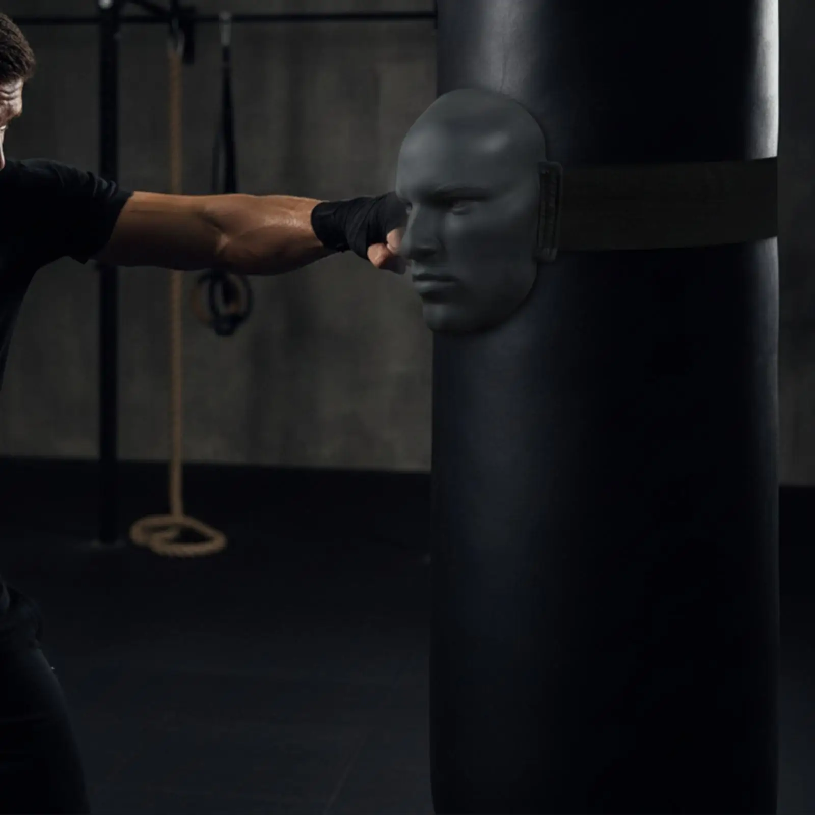 Realistic Boxing Headgear Target Silicone Punching Pad with Wide Belt for Intense Striking Workout Sessions