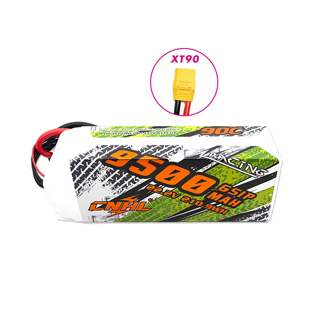 CNHL Lipo Batterij 6S 22.2V 5200mAh 6200mA 9500mAh 90C Met XT90 EC5 QS8 8mm Bullet Plug voor Helikopter Vliegtuig Auto Truggy
