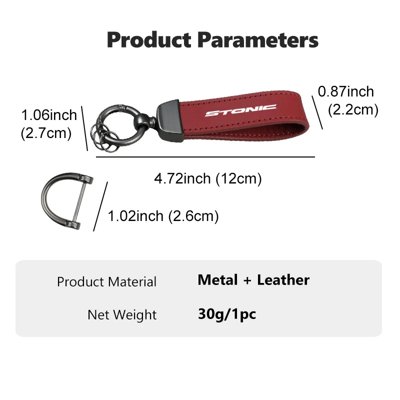 For KIA Car Metal Keychain Leather Key Ring Decoration Accessories Sorento Stinger Soul Spectra Niro Cadenza Sephia - view 6