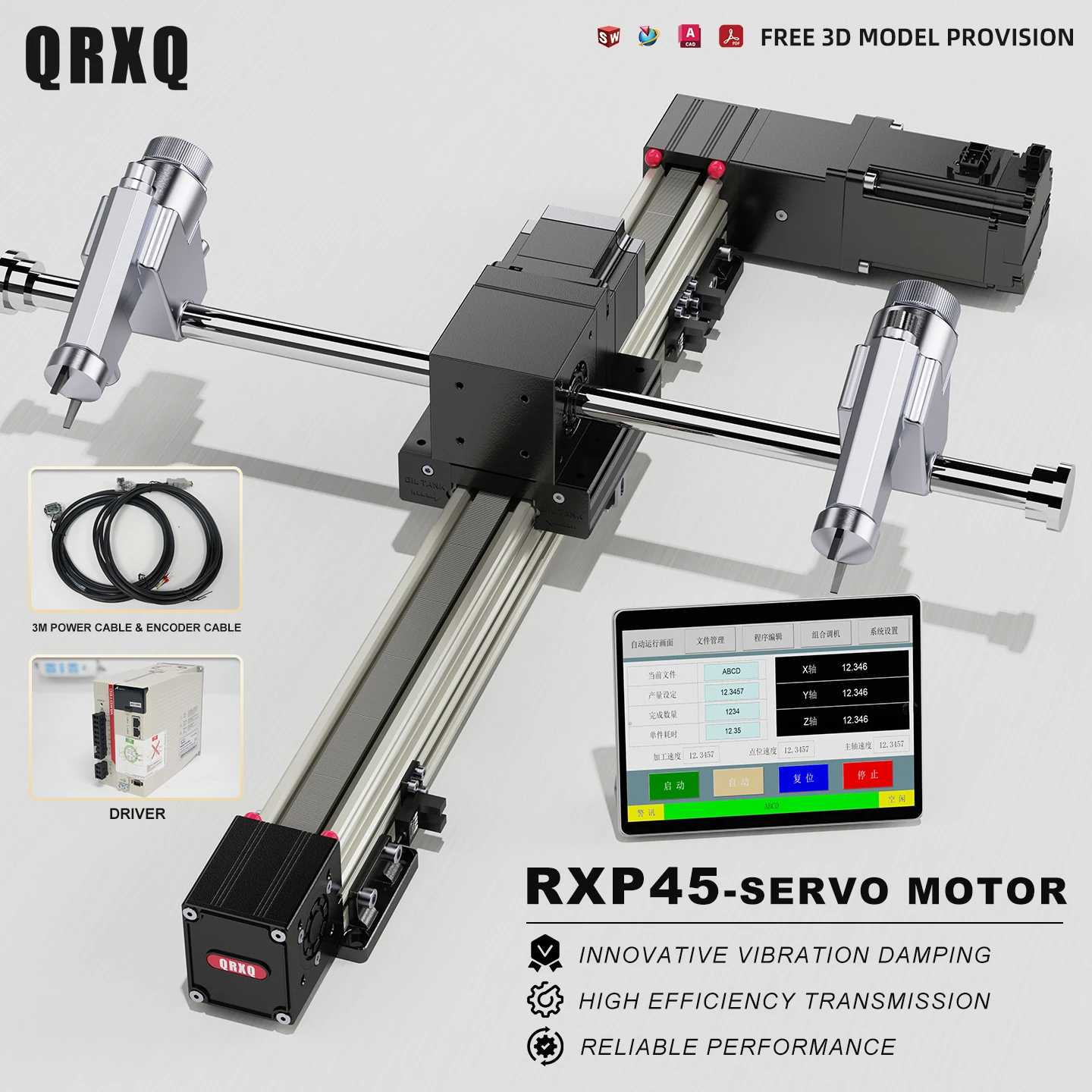 CNC Linear Rail Guide Belt Driven Linear Stage High Speed Stepper Motor Working Table For 3D Printer CNC Accessories RXP45