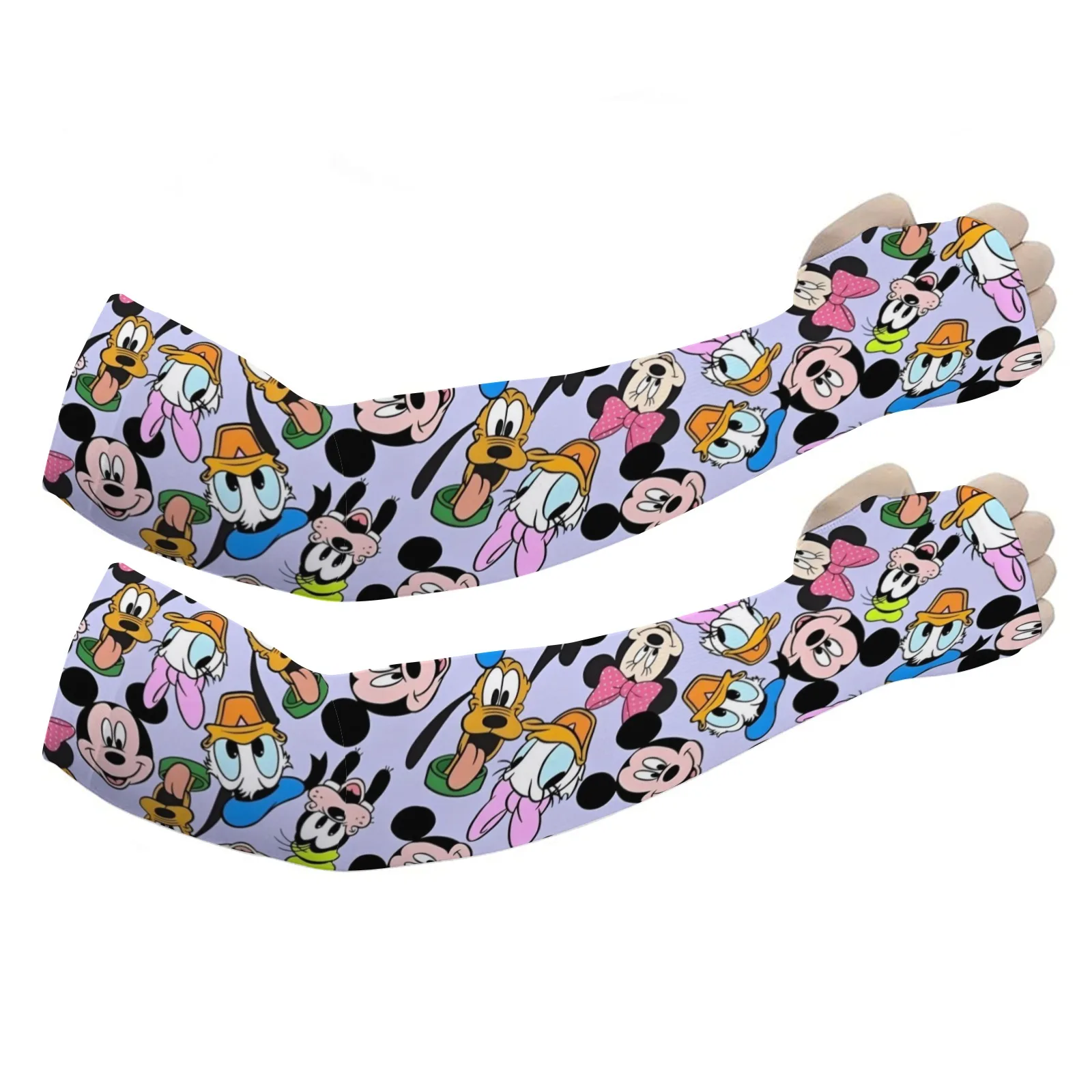 นวนิยาย unisex และสนุกสนาน Disney Mickey Mouse Ice Sleeves – ป้องกันแสงแดด, ระบายอากาศได้, แห้งเร็วและสมบูรณ์แบบสําหรับการพักผ่อนกลางแจ้งและงานปาร์ตี้