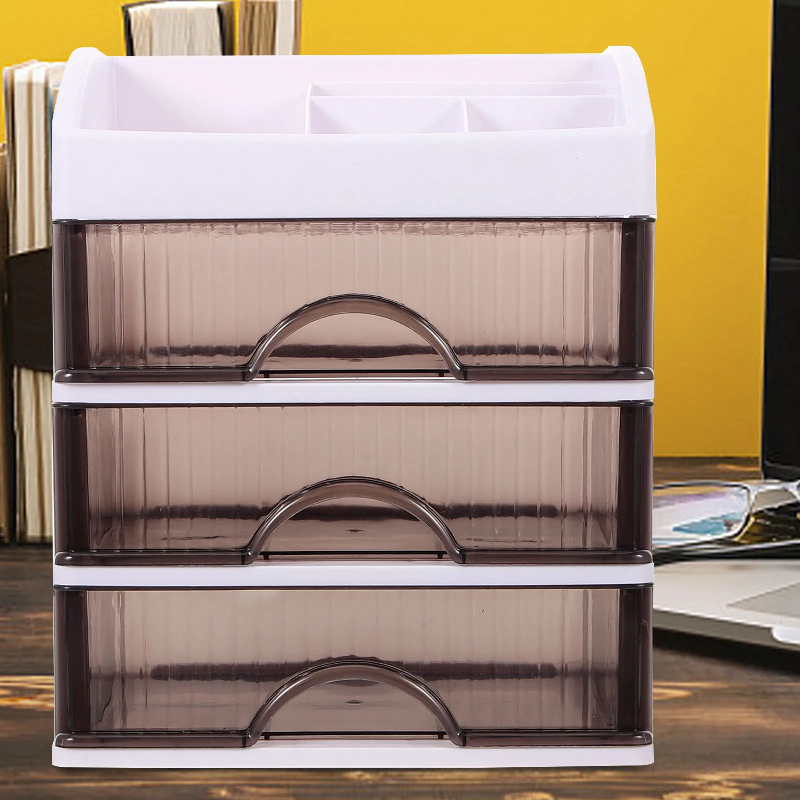 

Plastic Drawer Organizer Multi-Layer Transparent Small Cabinet Tabletop Storage Holder for Desk Cosmetics Stationery