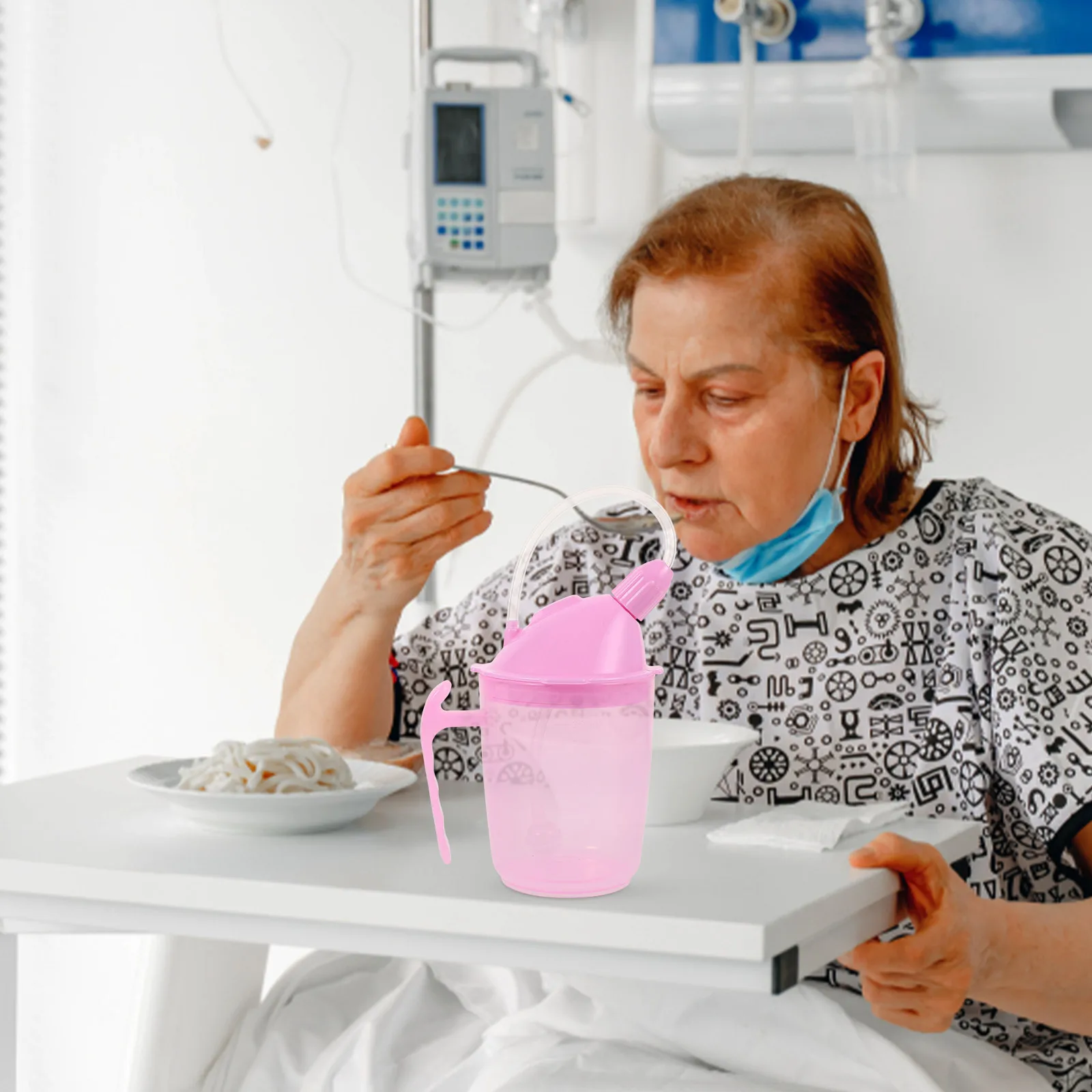 

Герметичная жидкая чашка для кормления для пожилых людей, небьющаяся крышка для соломинки для питья, складная легкая многофункциональная крышка для взрослых