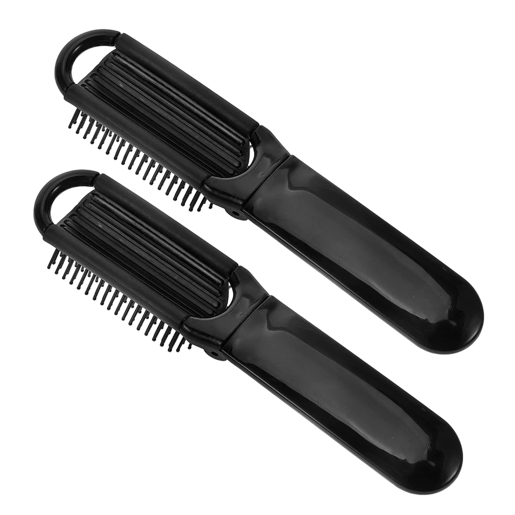 

2Pcs Portable Foldable Mirror Comb Compact Hairbrush with Highdefinition Reflection Antistatic Bristles for Travel Work Outdoor