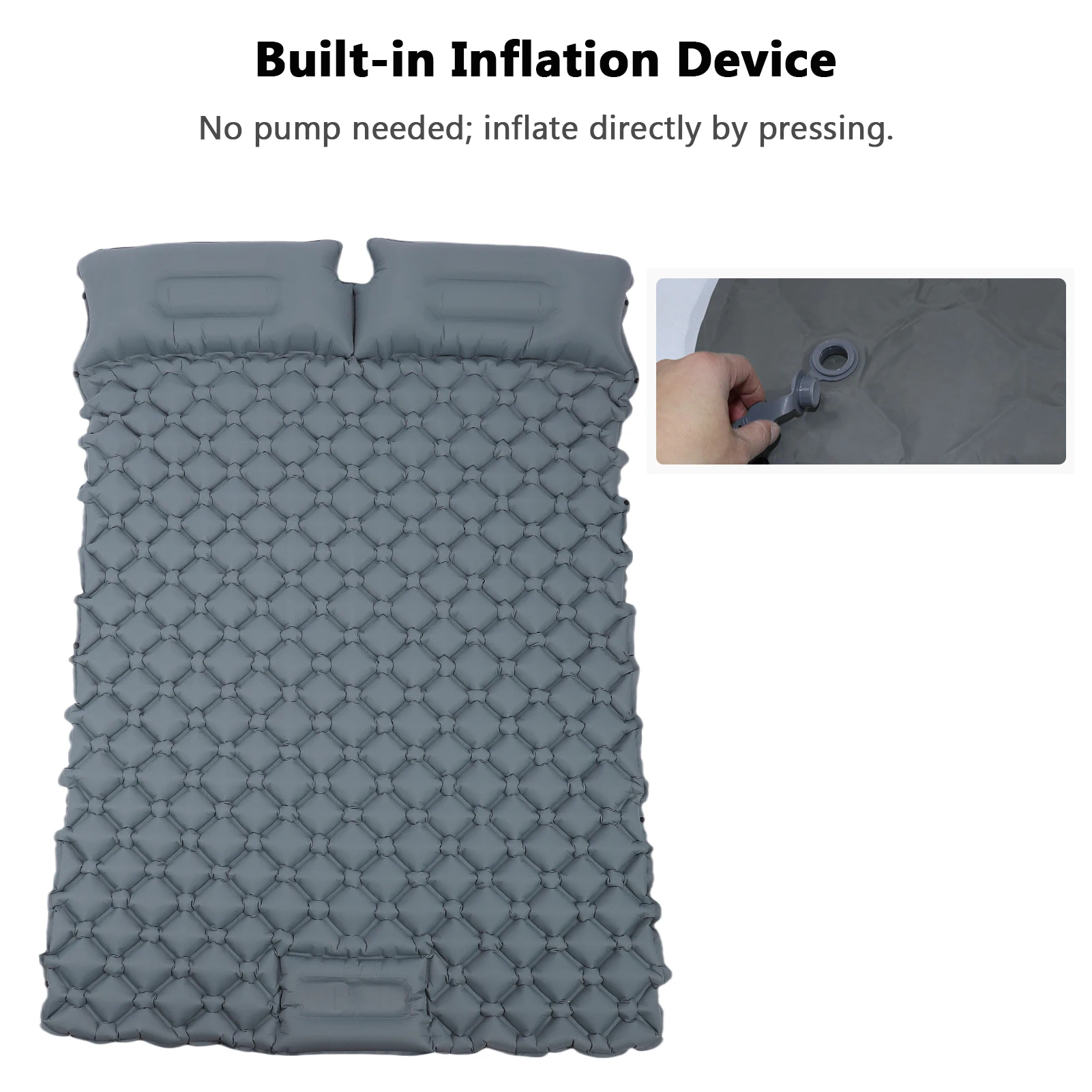 

Спальный коврик 40D ripstop нейлон с ТПУ, двойной сверхлегкий самонадувающийся походный коврик из ТПУ с кнопкой-защелкой, коврик для кемпинга