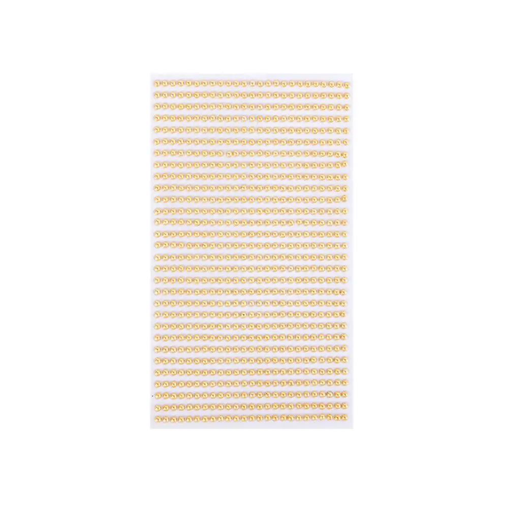 

3/4/5/6mm Rhinestone Stickers DIY Flatback Pearls Eyeliner Diamond Decals Gold Silver Self Adhesive Jewelry Stickers Women
