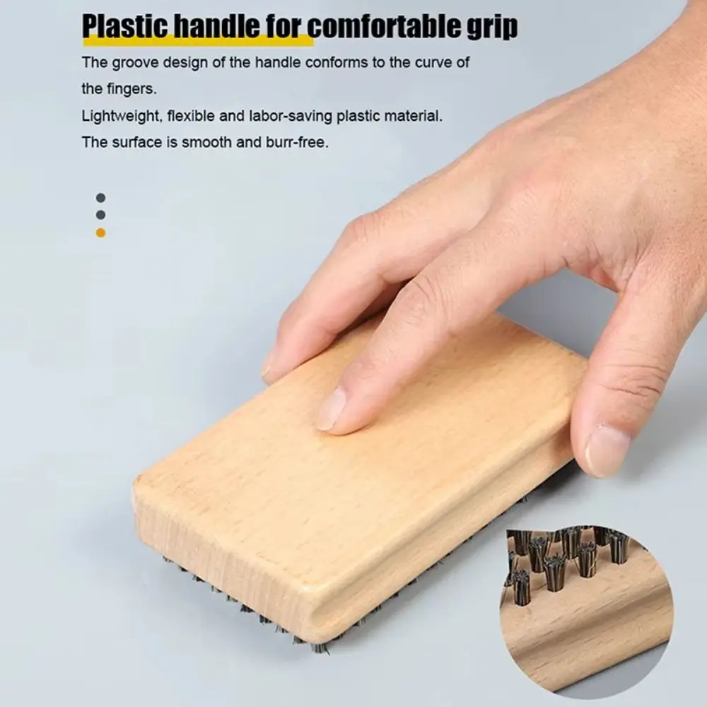 

Wooden Handle Ski Waxing Brush Brass/ Nylon Horsehair Snowboard Brush Cleaning Polishing Brush Snowboard Tool Ski Supplies