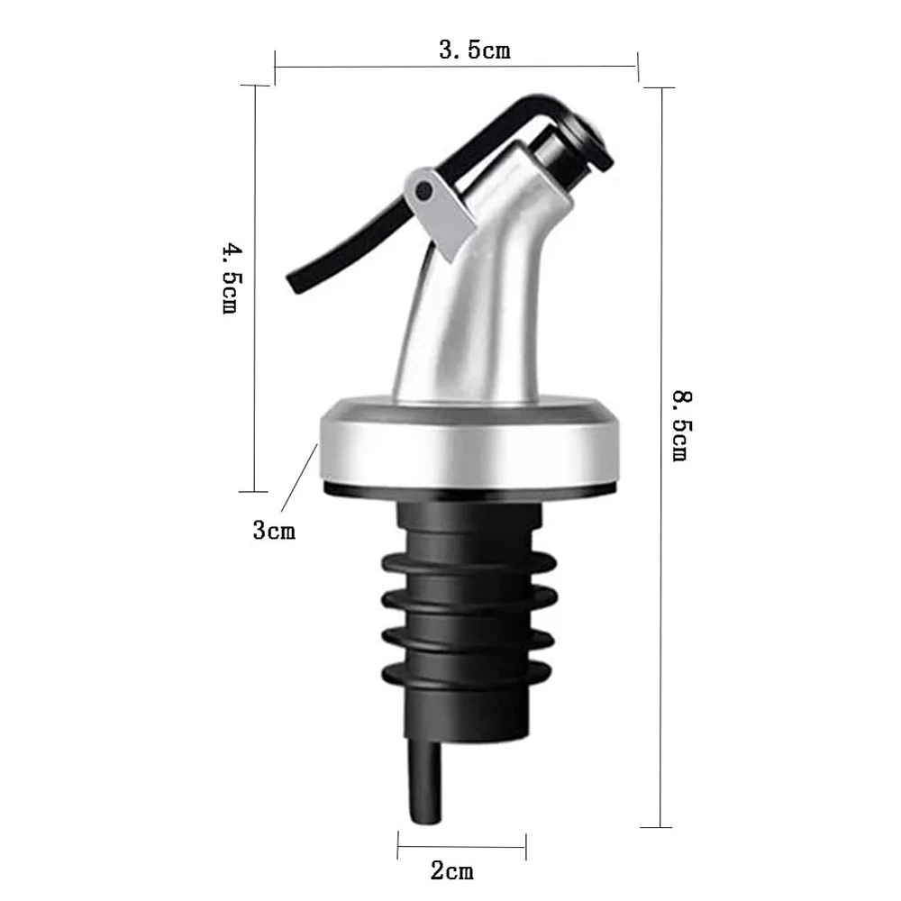 4 Pieces Oil Stopper Pourer,Leakproof Bottle Pourer,Olive Oil Leakproof Spouts,with Dust Cap,for Oil,Olive Oil,VinegarJAS