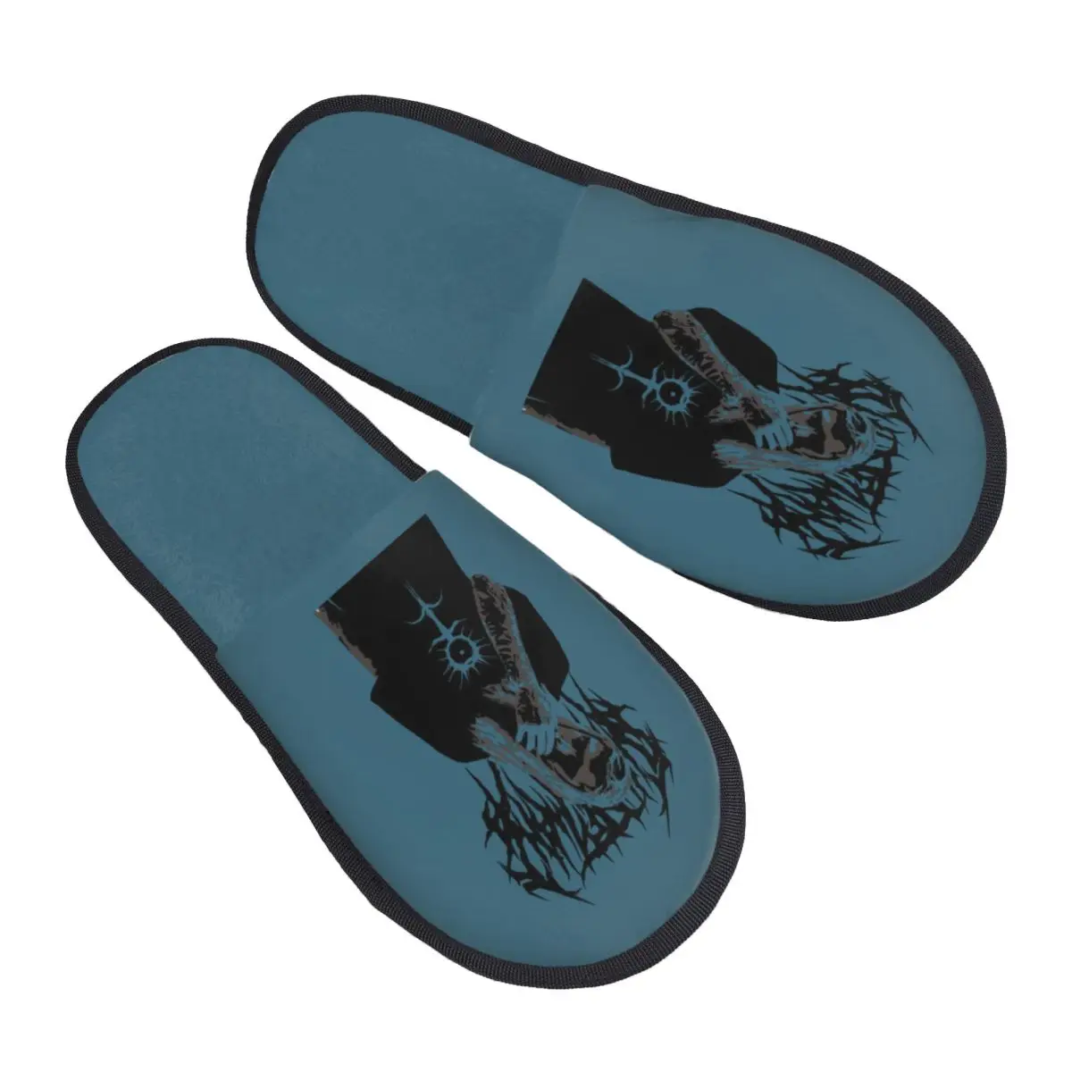 Custom Rapper Heavy Metal Hip Hop Music G-Ghostemane House Slippers Women Soft Memory Foam Slip On Bedroom Slipper Shoes