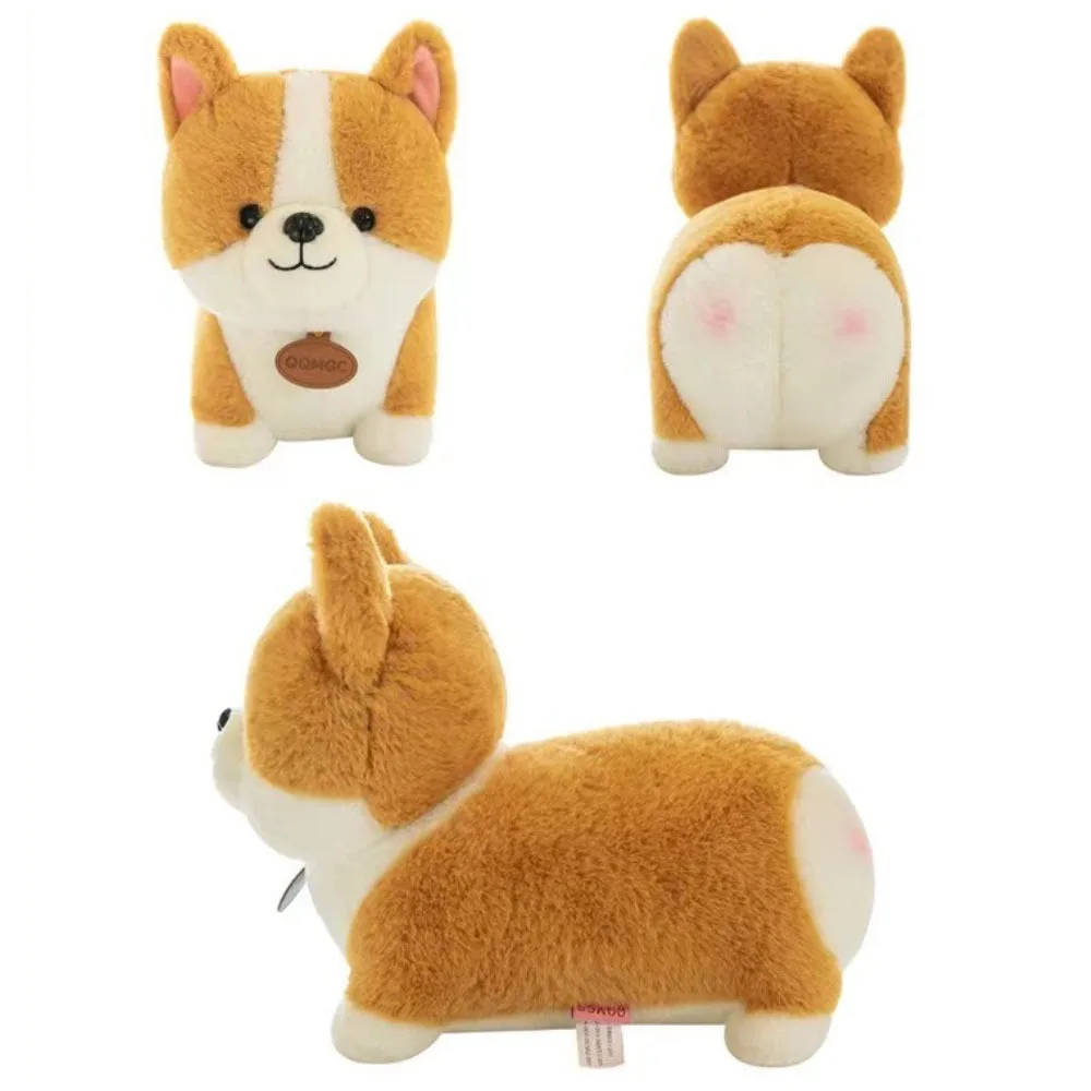 25cm bonito corgi boneca cão lance travesseiro figura de ação cama criança dormir boneca macio e confortável brinquedo de pelúcia presente aniversário