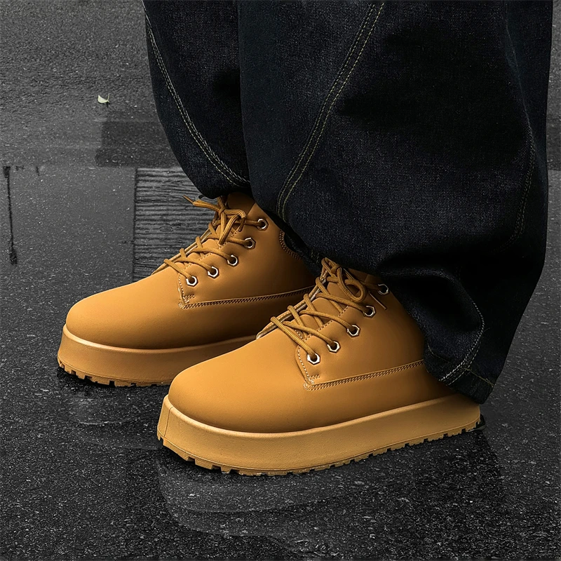 

Casual thick soled men's shoes Trendy niche design style Fashion Party Outdoor leisure street walking Daily Youth Office Shoes