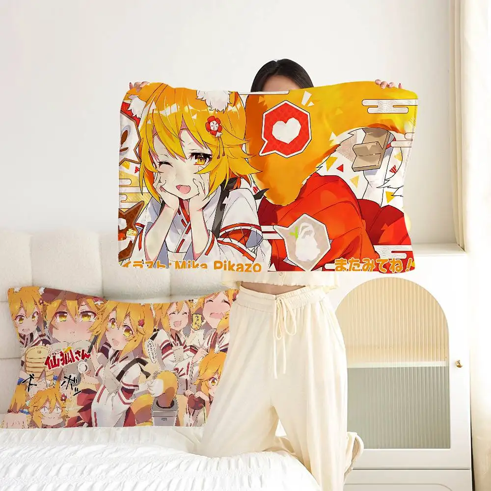 

The Helpful Fox Senko San Cartoon Made Of Quick-drying Polyester Non-slip High-grade Pillow Towel Non-Slip Pillowcase Secured.