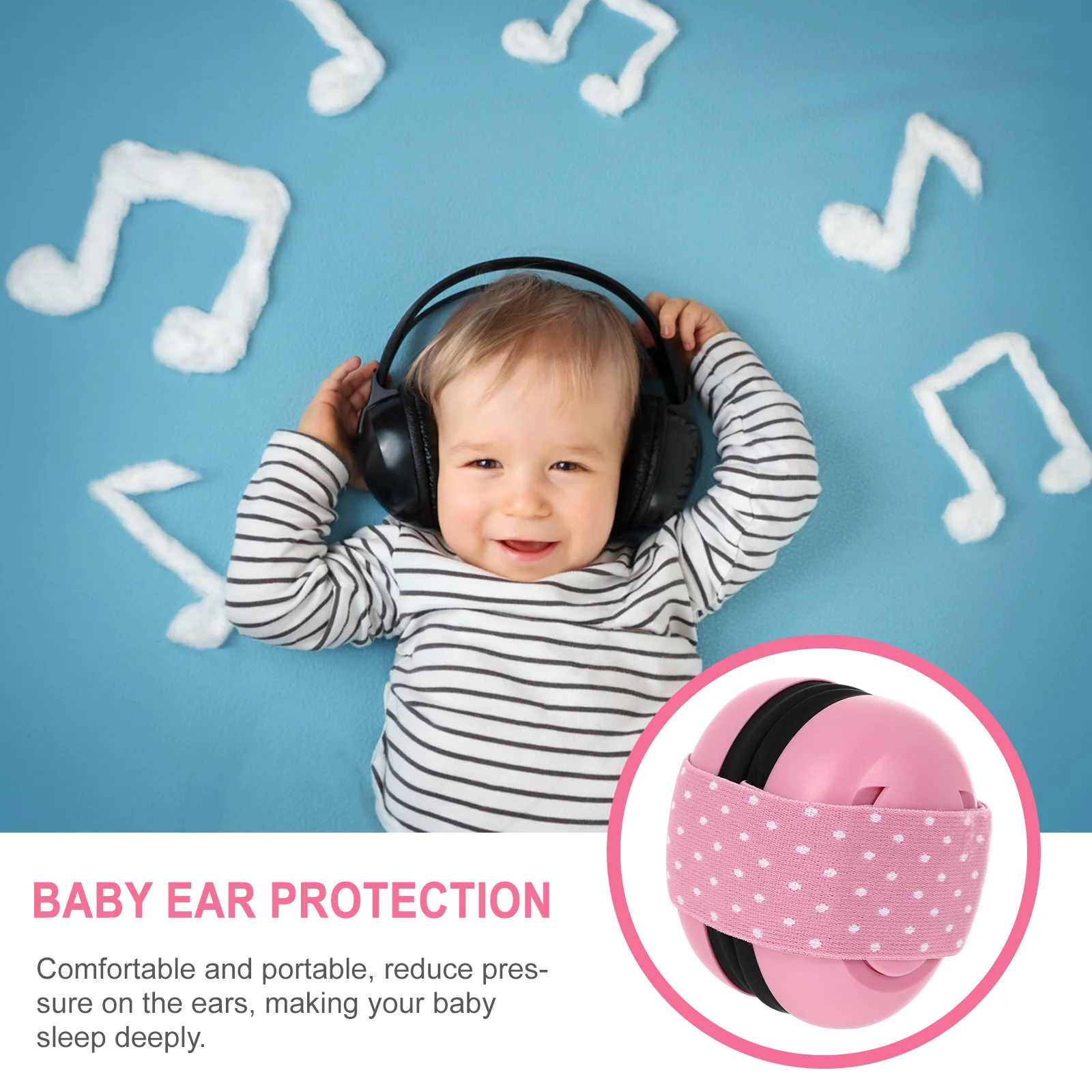 Baby Headsets Infant Noise Cancelling Protection Headphones Anti-noise for Plane Travel Essential Toddler Sponge