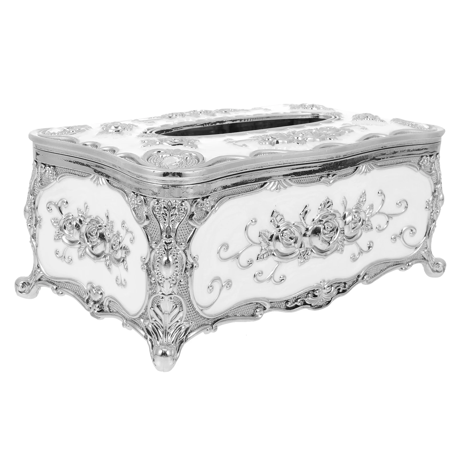 

Vintage Style Acrylic Box Cover European Design Napkin Storage Container Portable Tissue Organizer For Home Car Use