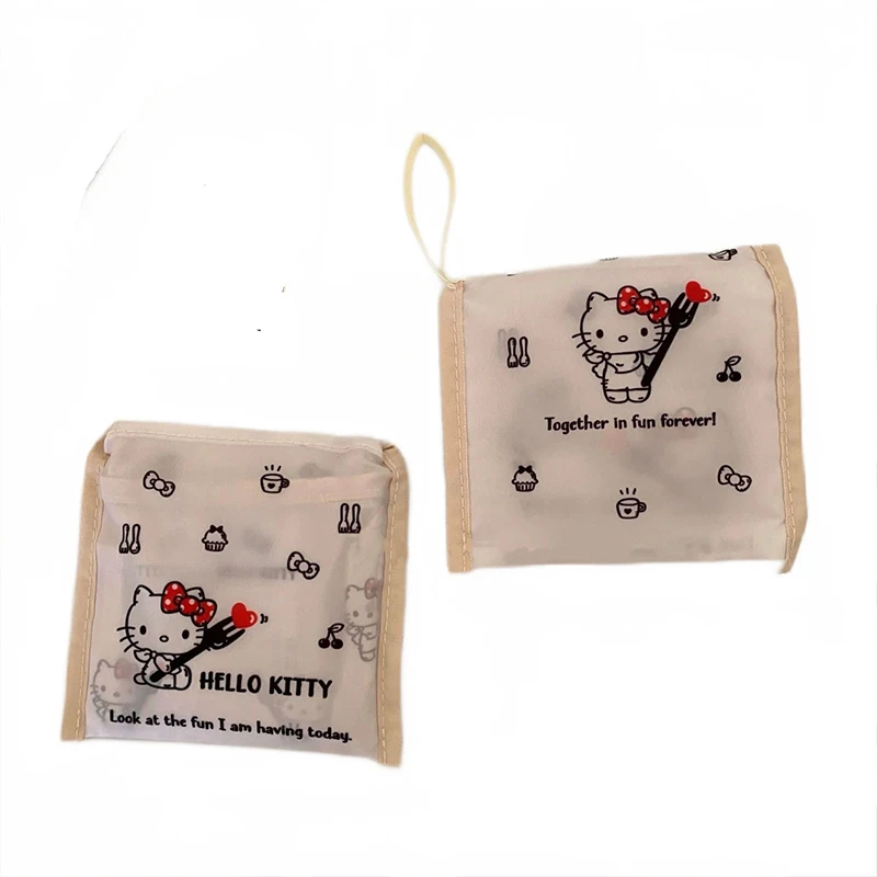 Sanrio Handbag Kawaii Hello Kitty Cartoon Anime Cute Outdoor Student Portables borse per la spesa snack borse per la conservazione giocattoli regalo