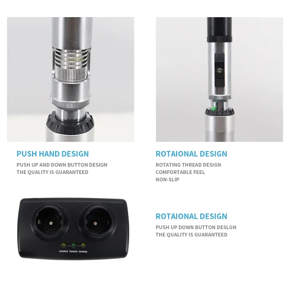 Retinoscopio oftálmico recargable y oftalmoscopio recargable Set I Modelo YZ11D+ YZ24B