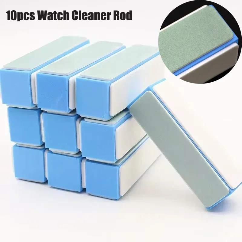 2/5/10 قطعة ساعة نظافة قضيب 4 الجانبين 1000/7000 شبكة تلميع الملفات ساعة معصم أجزاء نظيفة البولندية أداة قضيب لأجزاء الساعاتي #2
