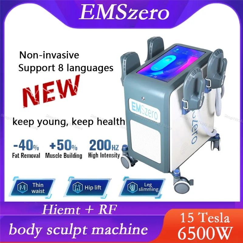 6500W 15 Tesla EMS RF Body Sculpting Machine Emszero NEO Weight Lose Nova Upgrade Hi-emt Body Contouring  Buttock lift Device