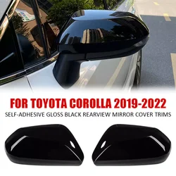 For Toyota Corolla 2019 2020 2021 2022 Car Rearview Side Mirror Cover Wing Cap Exterior Door Rear View Case Trim Carbon Fiber