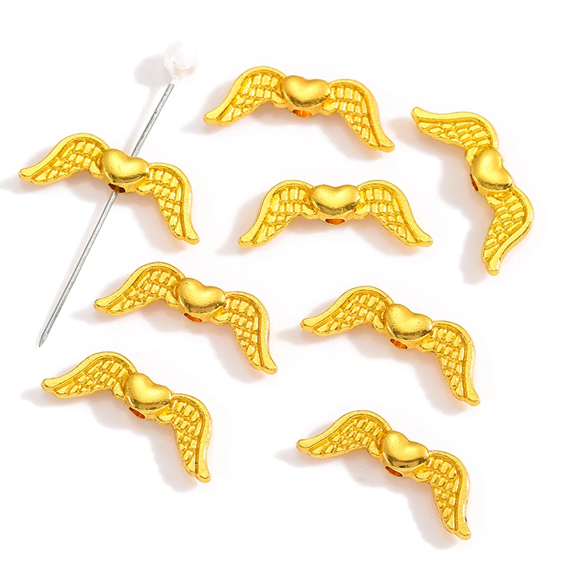 20 قطعة 6 ألوان على شكل أجنحة الملاك خرزة مباعدة حُليات المجوهرات صنع DIY بها بنفسك مجوهرات اكسسوارات اليدوية الحرفية 20*7 مللي متر R240 #6